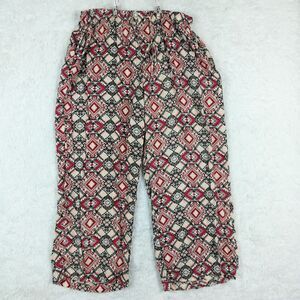 Vtg Boca Bay Womens Pants Casual‎ Lounge Diamond Geometric Loose Multi Plus XXL